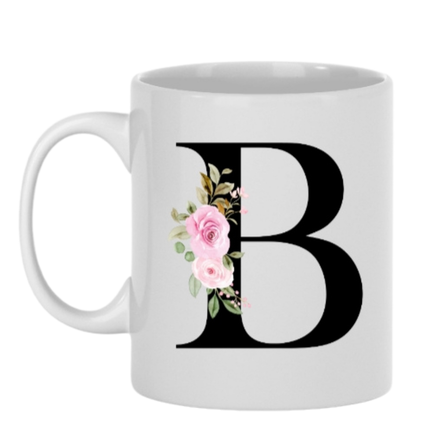 Tassen – Buchstabe „B“ mit Blumen