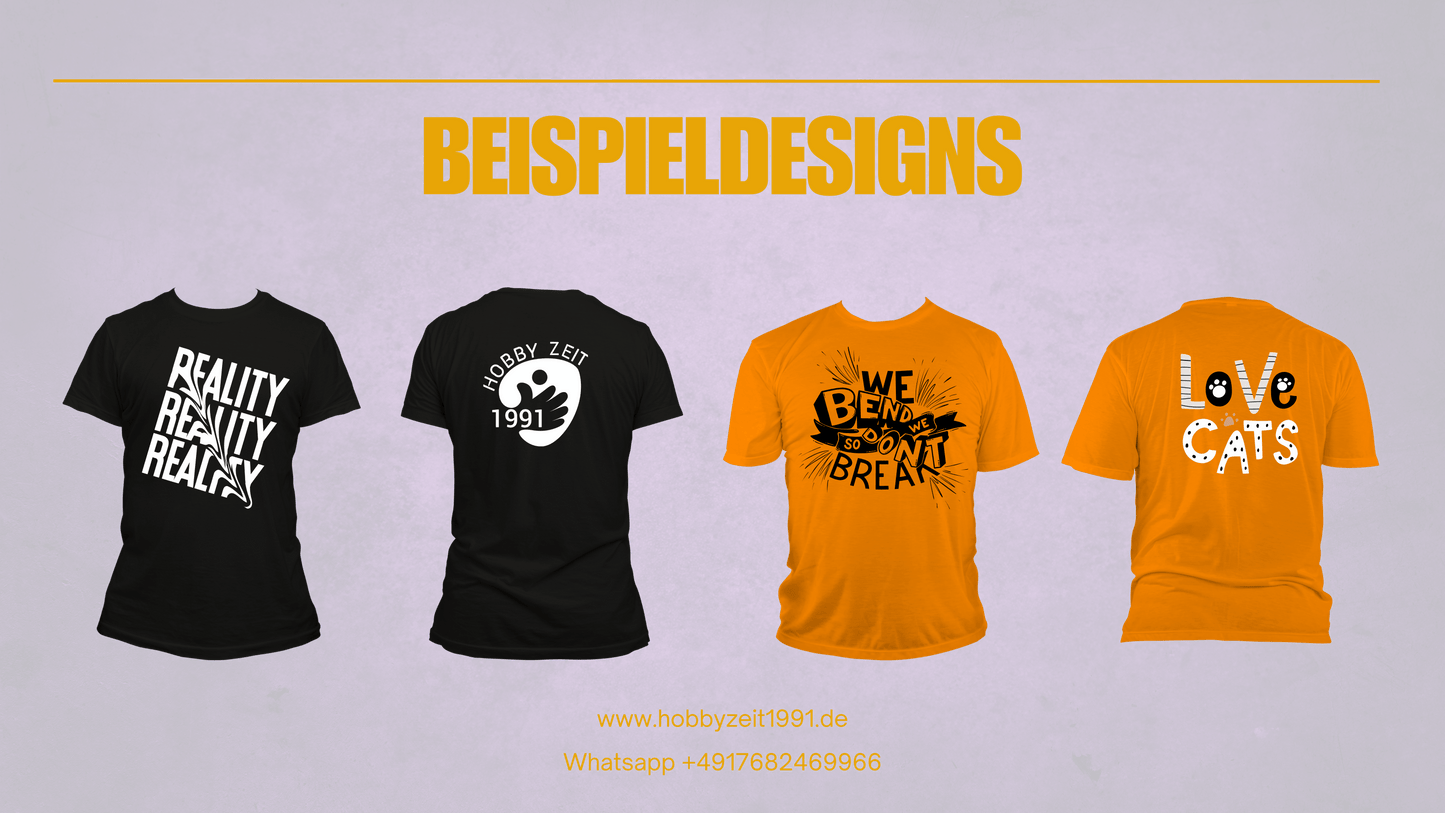 Personalisierbares T-Shirt – Damen, Herren & Kinder | Hobby Zeit 1991