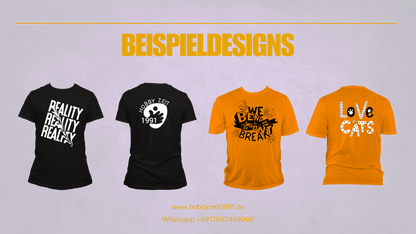 Personalisierbares T-Shirt – Damen, Herren & Kinder | Hobby Zeit 1991