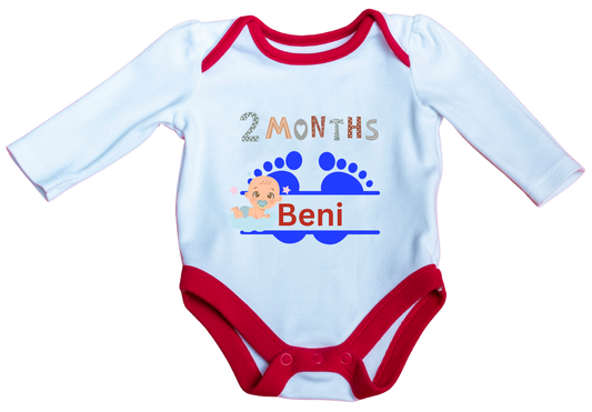 Personalisierter Baby Body mit Wunschdruck – Geschenk zur Geburt & Taufe