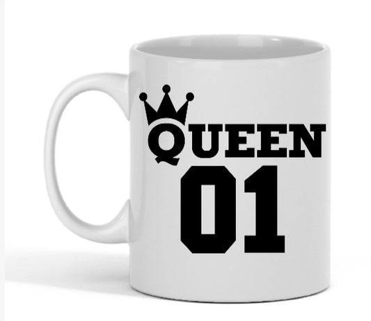 Tassen - "QUEEN 01" mit Krone | Geschenk für Frauen, Partnerin oder beste Freundin