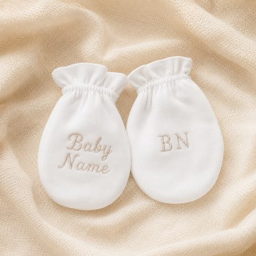 Baby Handschuhe / Kratzfäustlinge personalisieren für Neugeborene