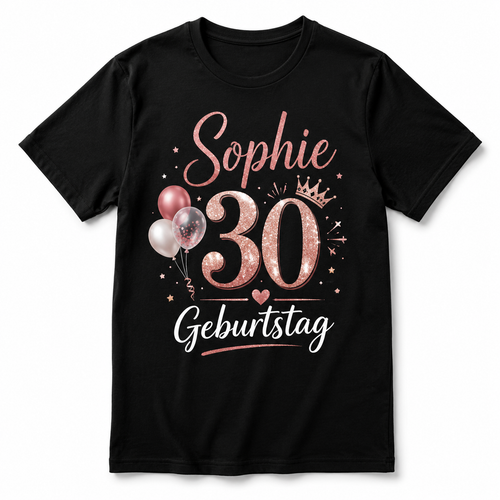 Geburtstag T-Shirt personalisieren mit Name, Alter oder Motiv