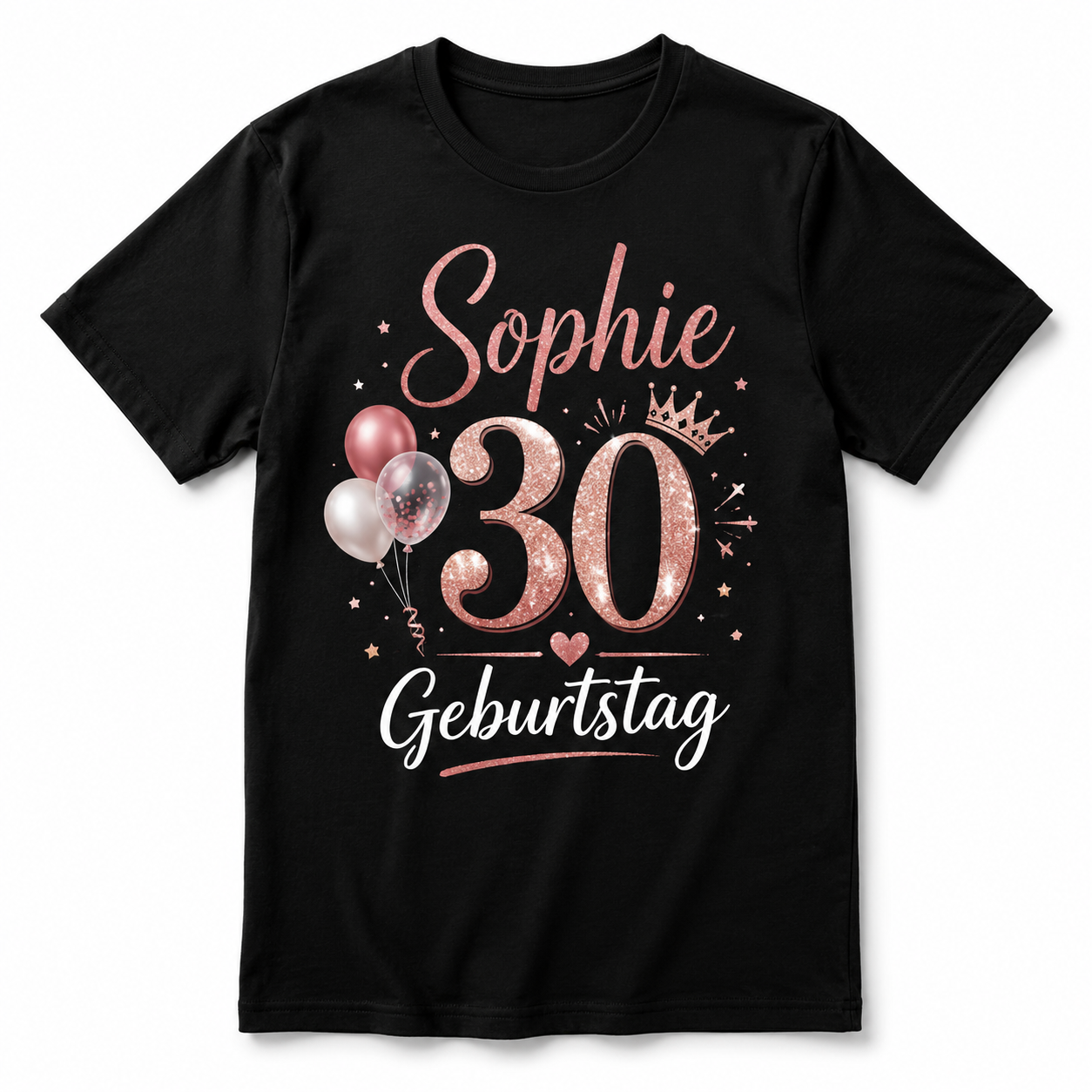 Geburtstag T-Shirt personalisieren mit Name Alter und Motiv