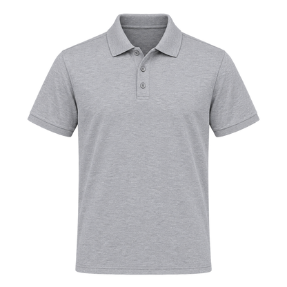 poloshirt grau – Vorderseite