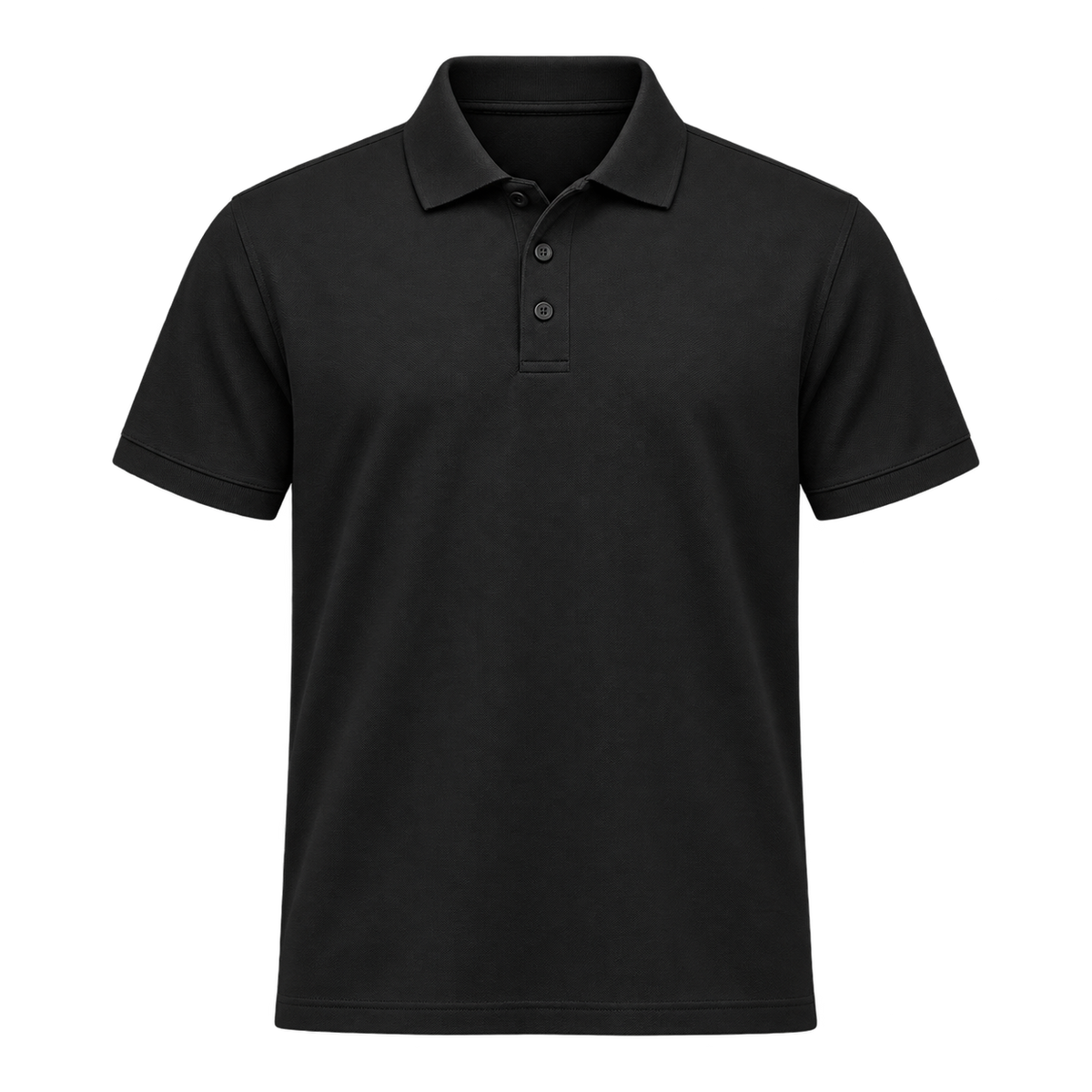 poloshirt schwarz – Vorderseite