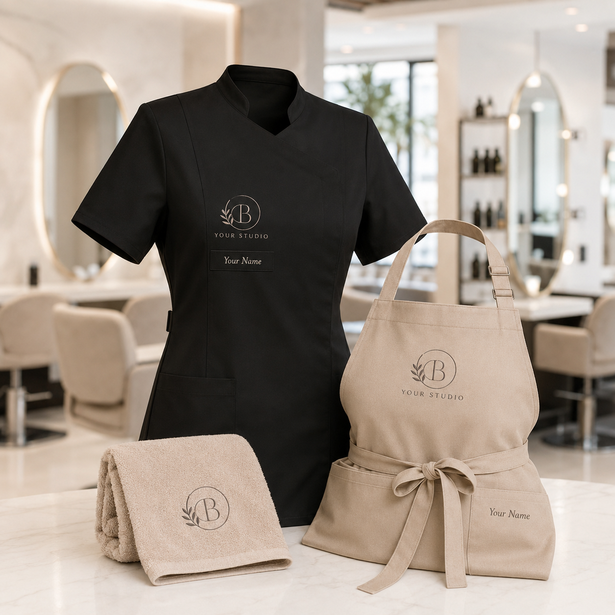 Personalisierte Salon Kosmetik und Friseur Arbeitskleidung