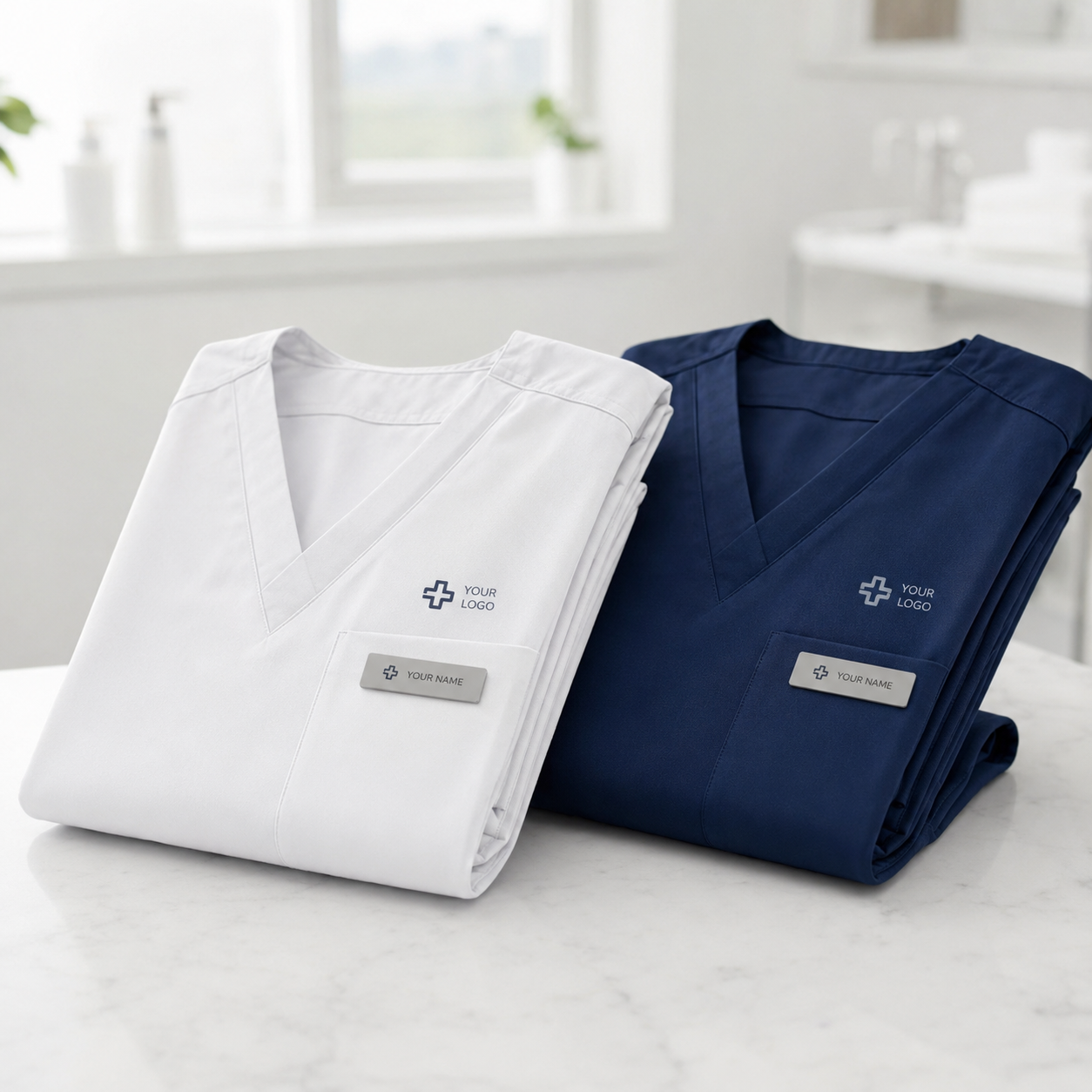 Personalisiertes Pflege Uniform Set mit Logo